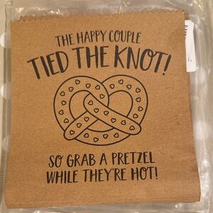 Brown Pretzel Wedding Favor Bag — 110 pieces